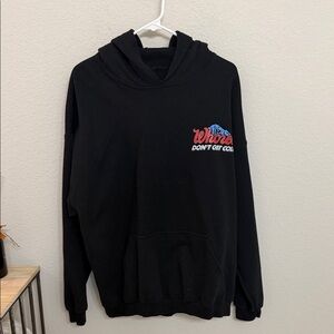 Black Hoodie with Embroidered Logo